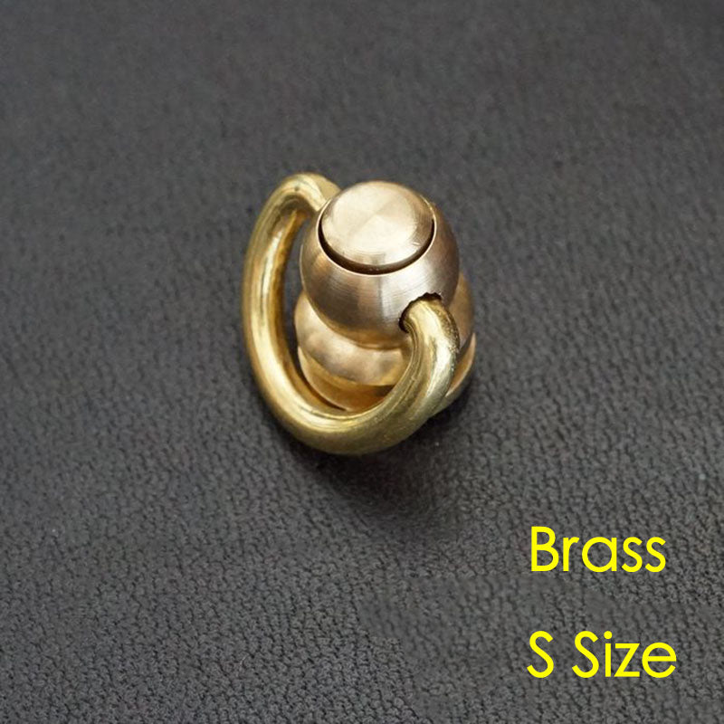 10xBrass Round Head Rivet studs screw D Ring Nail Spiles Leathercraft Punk Spots