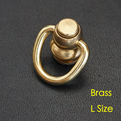 10xBrass Round Head Rivet studs screw D Ring Nail Spiles Leathercraft Punk Spots