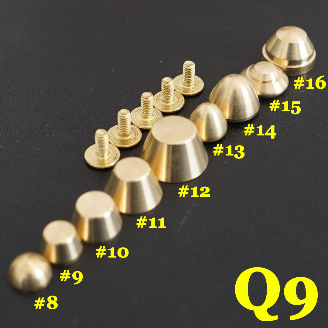 20X Leather Craft Solid Brass Screw Luggage Punk Nail stud Rivet accessories Q9