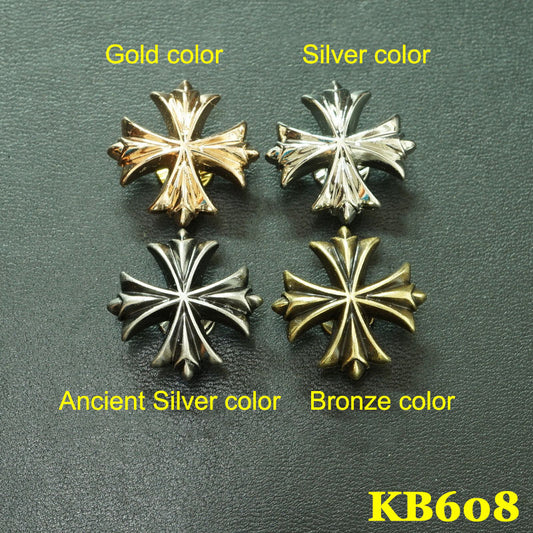 Leather Craft Fleur-de-lis Rivet Stud Punk Screw Back Conchos Decor alloy