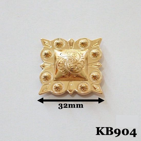 Square carving alloy button Leather Craft Rivet Stud Wallet bag Decor KB904