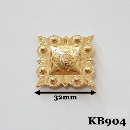 Square carving alloy button Leather Craft Rivet Stud Wallet bag Decor KB904