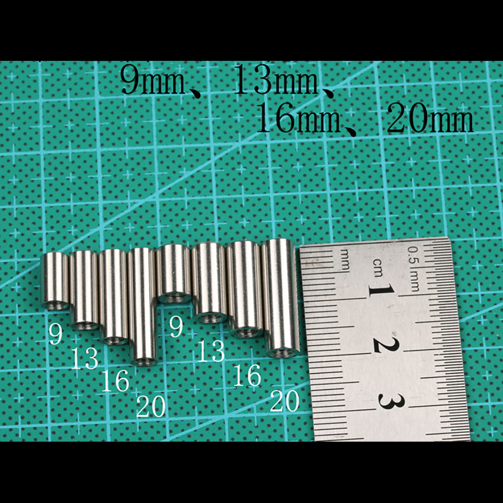 10pcs 5/6MM Steel Fasteners M4 Screw Tube Rod For Making Knfie Handle Fix Diy