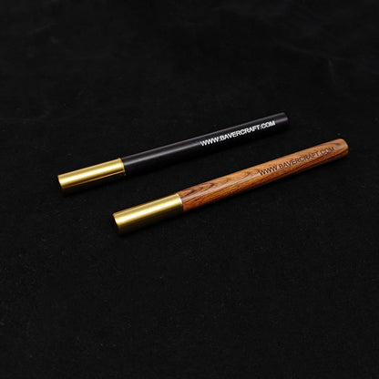 Custom Made Logo Retro Solid Copper/Brass Wooden Craft Pen Ball Point Pen EDC Perfect Business Gift