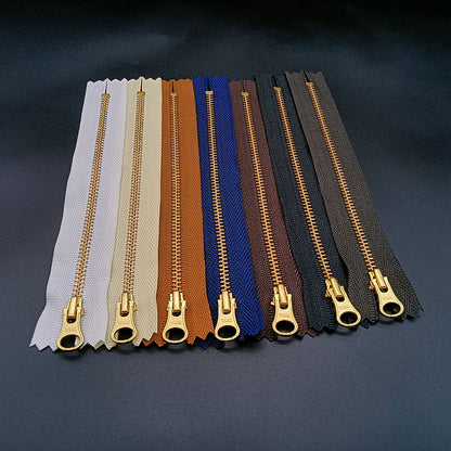 YKK NO 3# Brass Zip Zipper Closed End Metal Heavyweight Jacket Puller15cm  17cm   20cm DIY