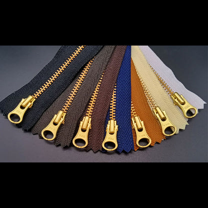 YKK NO 3# Brass Zip Zipper Closed End Metal Heavyweight Jacket Puller15cm  17cm   20cm DIY