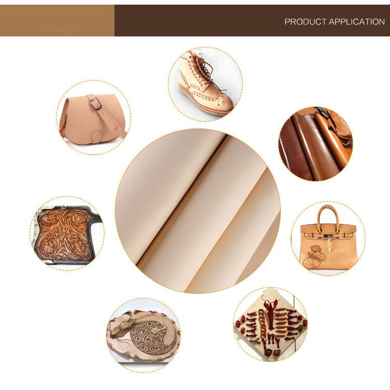 Beige Color Full Grain Vegetable Tanned Tooling Leather Material  Leather craft Natural 2.0~3.0mm DIY