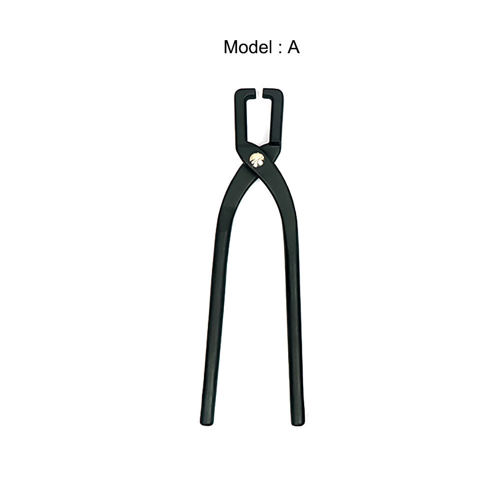 Leather Craft Steel Pressurized Edge Glat Tongs Wide Mouth Press Flat Nose Plier