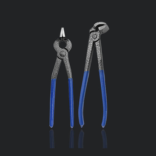 Leather Craft Blue Pressurized Edge Glat Tongs Wide Mouth Press Flat Nose Pliers