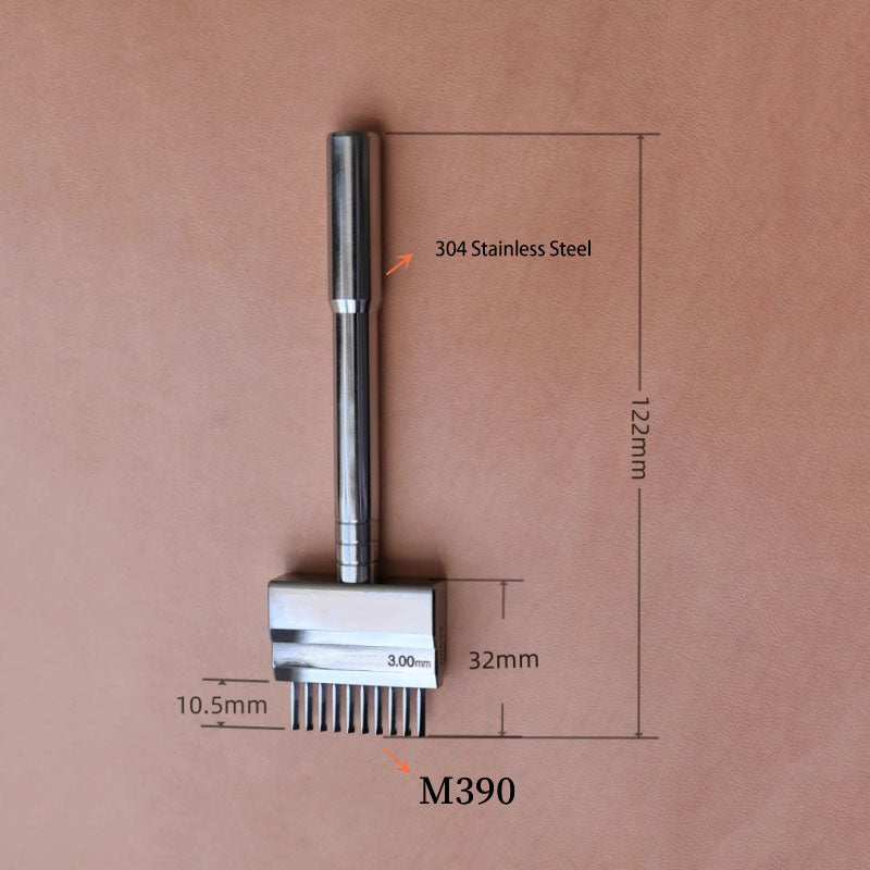 Leather Craft M390 Interchangeable Pricking Irons Stitching Punching Chisel Tool