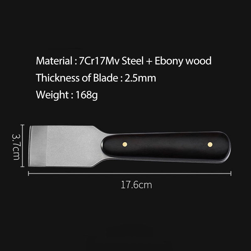 Forged Leathercraft Ebony Wood Handle Cutter Skiving Thinning Knife Cutting Tool