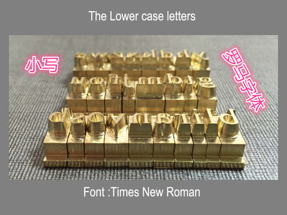 Custom brass alphabet letter font stamp leather craft seal tool Heat Embosser