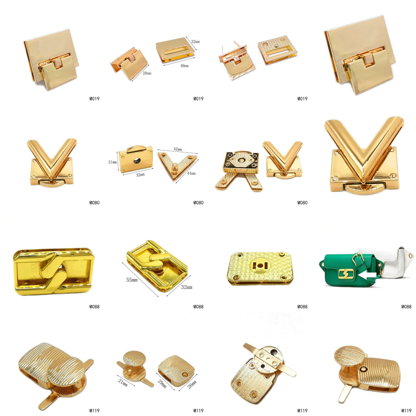 Metal Clasp Lock Suitcase Bag Parts Hasp Buckle Leather Craft Accessories Supply