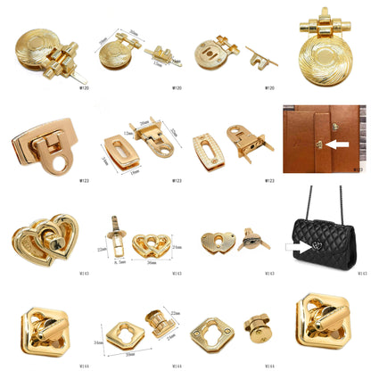 Metal Clasp Lock Suitcase Bag Parts Hasp Buckle Leather Craft Accessories Supply