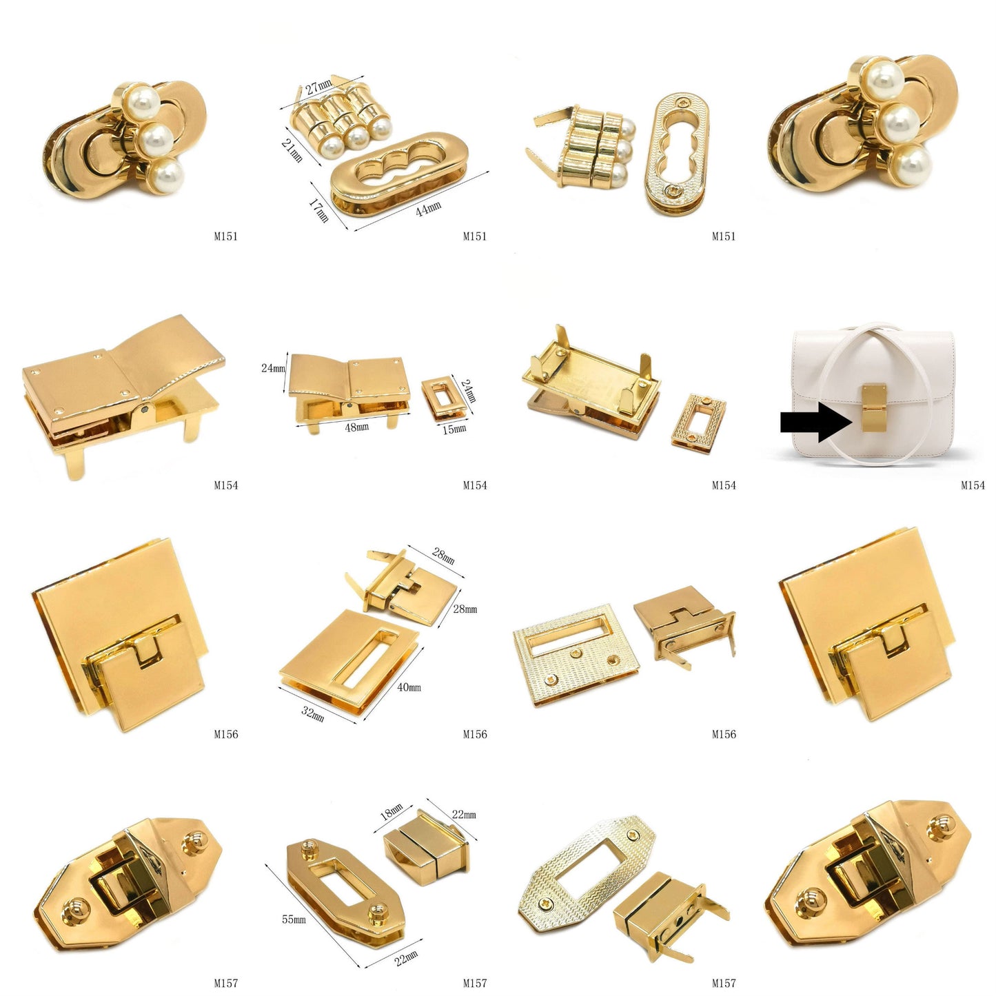 Metal Clasp Lock Suitcase Bag Parts Hasp Buckle Leather Craft Accessories Supply