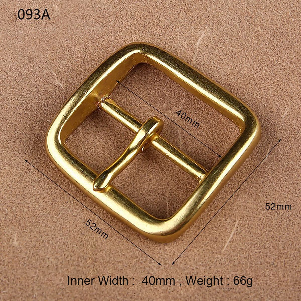 Retro Style Solid Brass Pin Belt Buckle for Men Dress Leatherwork Craft DIY 40mm