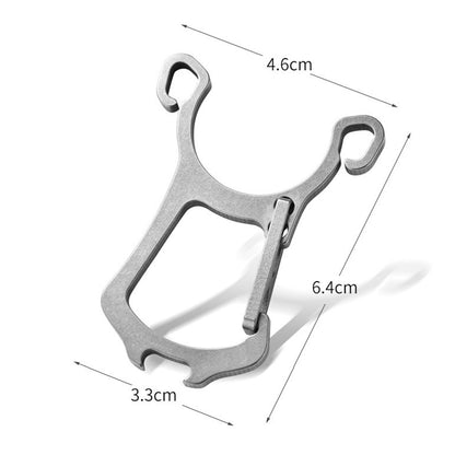 Mini Titanium Alloy Keychain catapult Bottle Opener Portable Slingshot EDC Tool