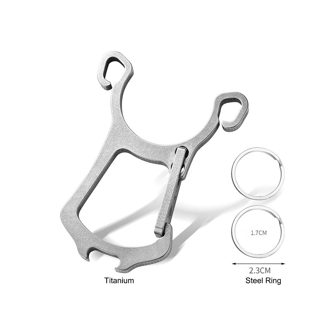 Mini Titanium Alloy Keychain catapult Bottle Opener Portable Slingshot EDC Tool