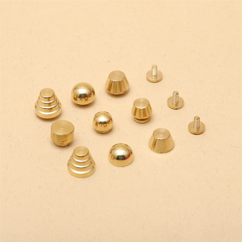 20 x Leather Craft Solid Brass Screw Luggage Punk Nail Stud Rivets Accessories