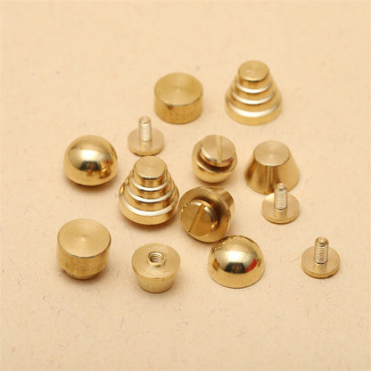 20 x Leather Craft Solid Brass Screw Luggage Punk Nail Stud Rivets Accessories