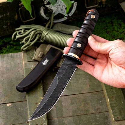 Hand Forged Japanese Style Damascus Fruit Knife Luxury Outdoor Camping Blade for Collection EDC Camping, Hunting, Self-defense Tactics, Practical Survival