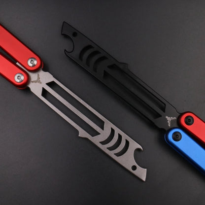 Mako V3 Aluminum Handle Balisong Style Bottle Opener - Bushings Pivot System, Unsharpened Butterfly Flip Tool for Bar Accessories