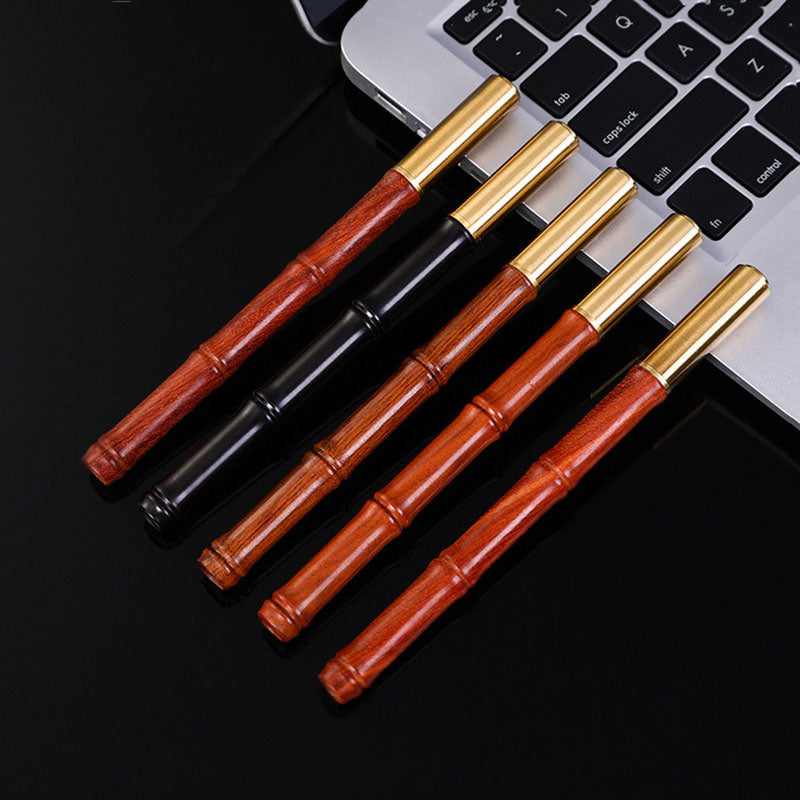 Custom Made Retro Solid Brass Sandalwood Craft Pen Ball Point Pen EDC Gift