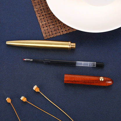 Custom Made Retro Solid Brass Sandalwood Craft Pen G2 Ball Point Pen EDC Gift2