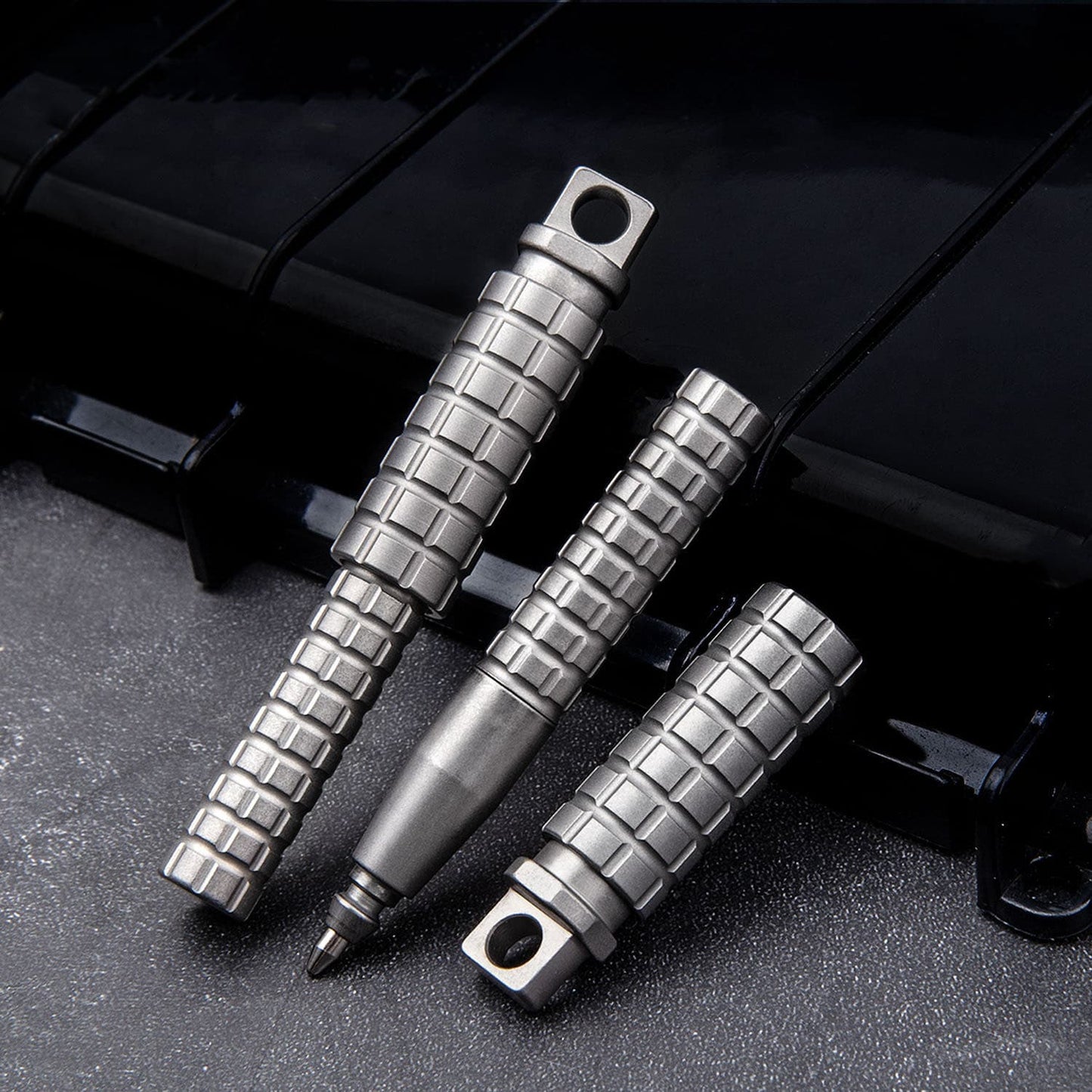 Mini Titanium Alloy Ball Point Pen Art Craft Pocket Keychain Carry EDC Gift