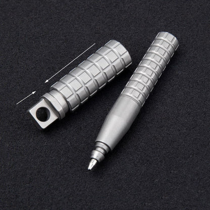 Mini Titanium Alloy Ball Point Pen Art Craft Pocket Keychain Carry EDC Gift