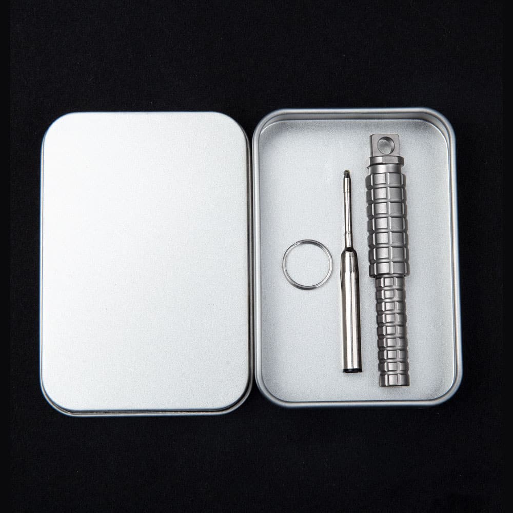 Mini Titanium Alloy Ball Point Pen Art Craft Pocket Keychain Carry EDC Gift