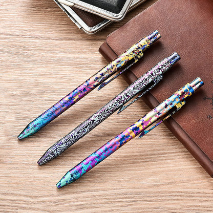 Colorful Titanium Alloy Pen Personalized Camouflage Bolt Design EDC Fashion Gift