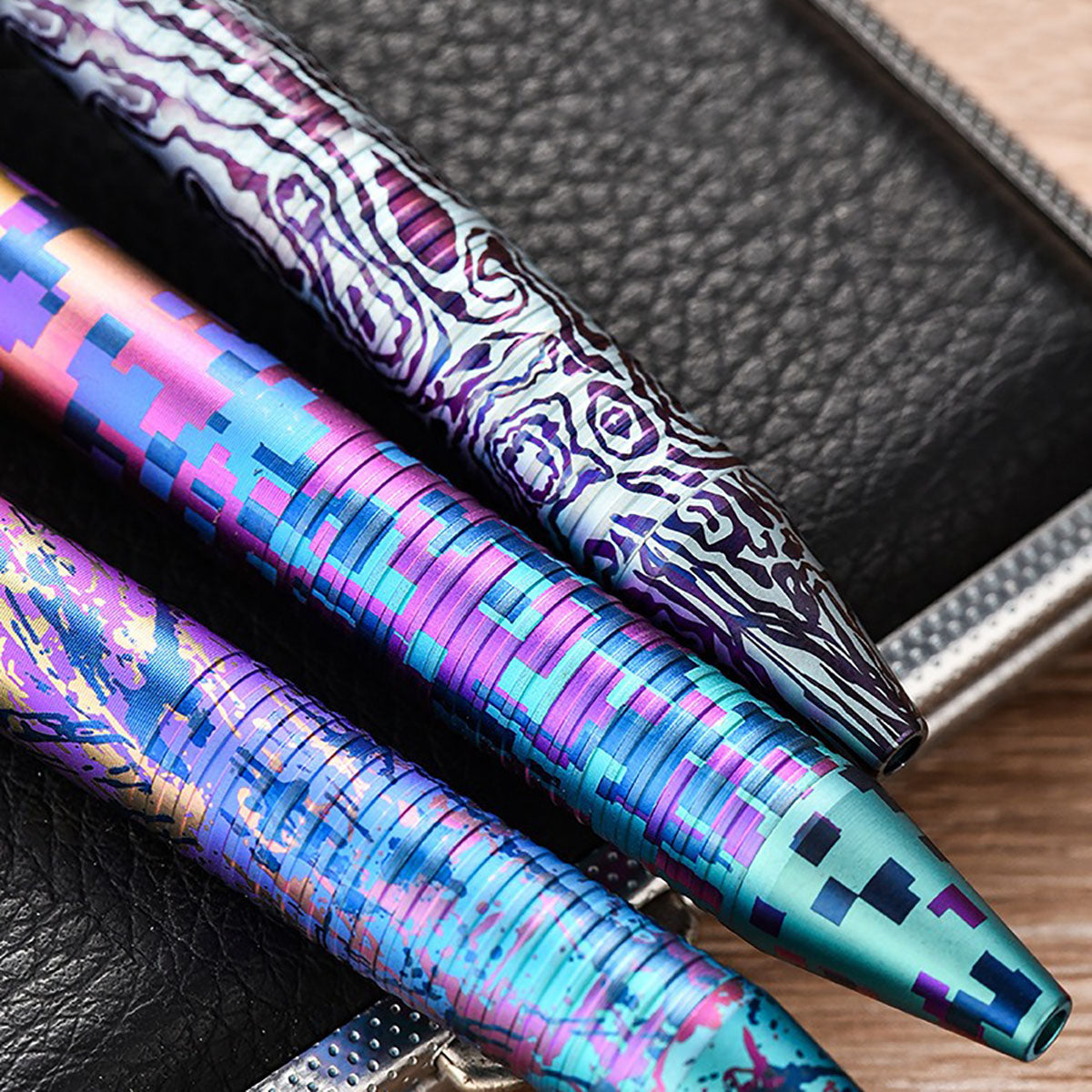 Colorful Titanium Alloy Pen Personalized Camouflage Bolt Design EDC Fashion Gift