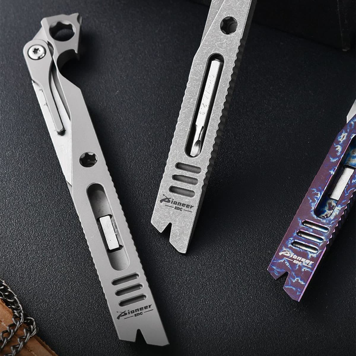 Titanium Multifunction ScrewDriver Bottle Opener Knife Portable Outdoor EDC Tool