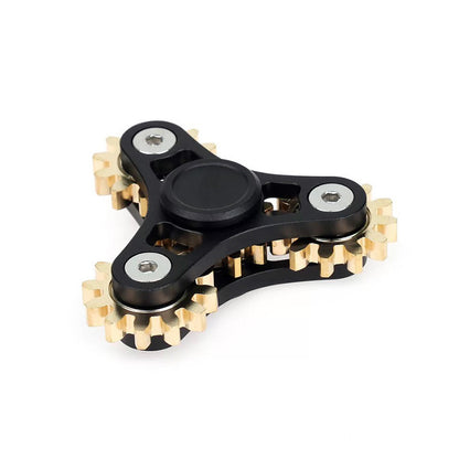 Linkage Hand Fidget Spinner Chain Brass Aluminum Gear Finger Gyro Relax Toy