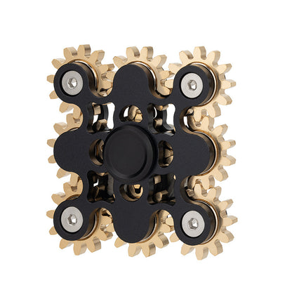 Linkage Hand Fidget Spinner Chain Brass Aluminum Gear Finger Gyro Relax Toy