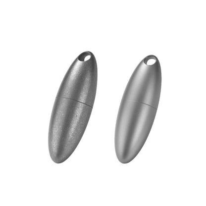 Titanium Mini Waterproof Olive Shape Pendant Waterproof Pill Case Box Travel Capsule Bottle Holder Container