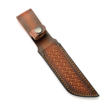 Leather Carft Genuine Cowhide Leather Knife Sheath Blade Cover Pouch Belt Clip