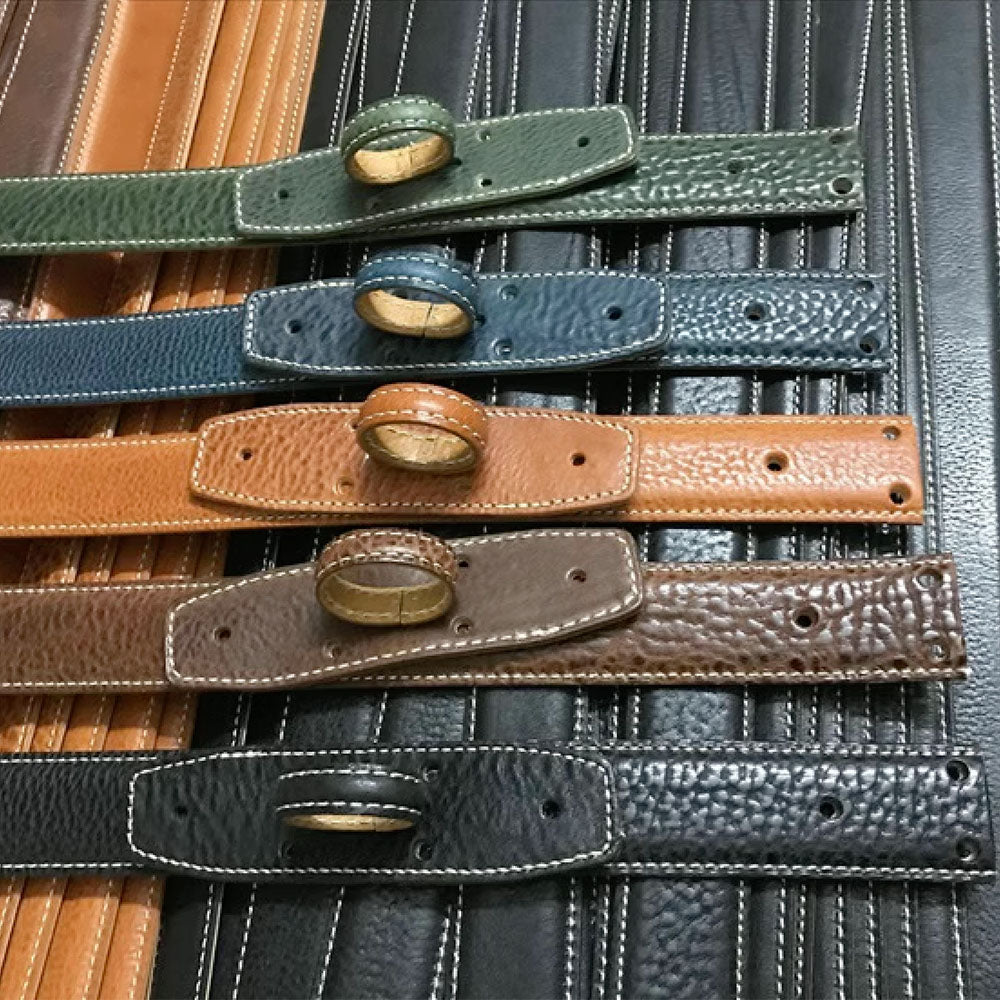 Full Grain Bison Vegetable Tanned Leather Belt Blank Material Hand Craft DIY