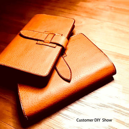 Oil Rich Vegetable Tanned Lychee Pattern Soft Genuine Leather Craft Material DIY 2~2.5mm Thickness