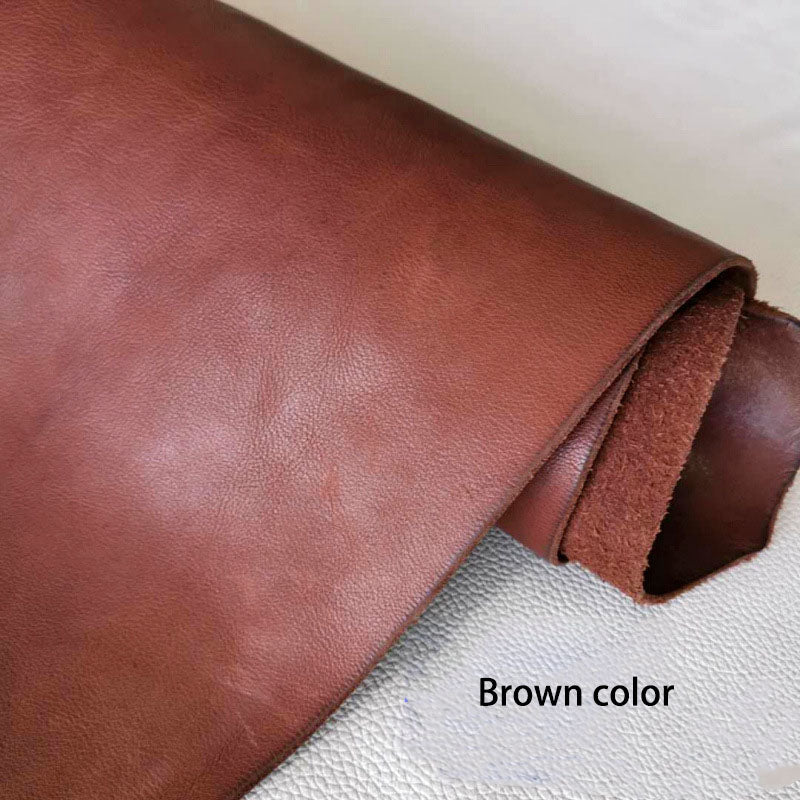 Oil Rich Vegetable Tanned Lychee Pattern Soft Genuine Leather Craft Material DIY 1.6mm Thickness