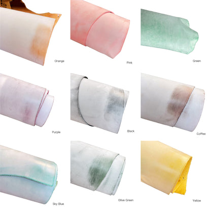 Candy Colorful Fog Wax Vegetable Tanned Cowhide Genuine Leather Craft Material 1.6mm Thickness