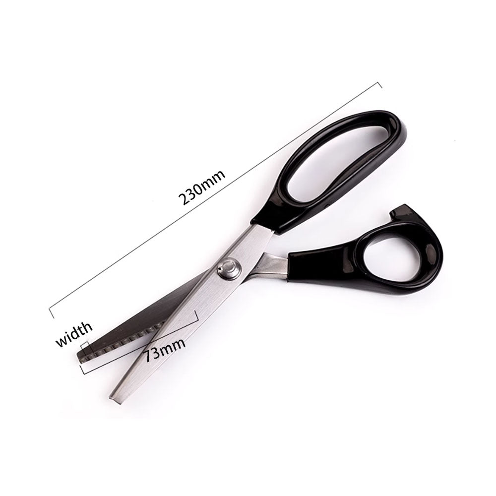 Triangular Waved Shape Lace Scissors Leather Fabric Sewing Paper Craft Tool DIY