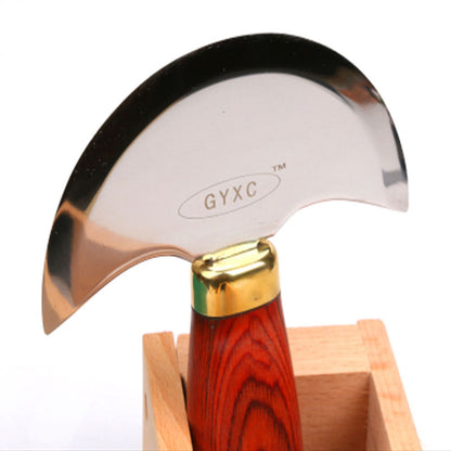 Professional half rounded leather craft knife wood handle cutting skiving Tool