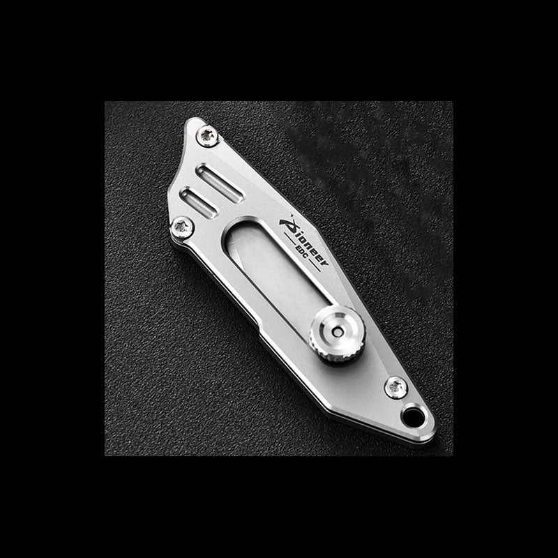 Mini Titanium Alloy Utility Knife Keychain Portable EDC Blade Replaceable Cutter