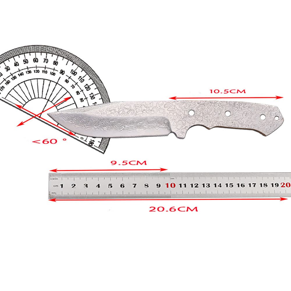 All Damascus Steel Blade Outdoor Knife EDC Damascus Handle Hand Craft DIY