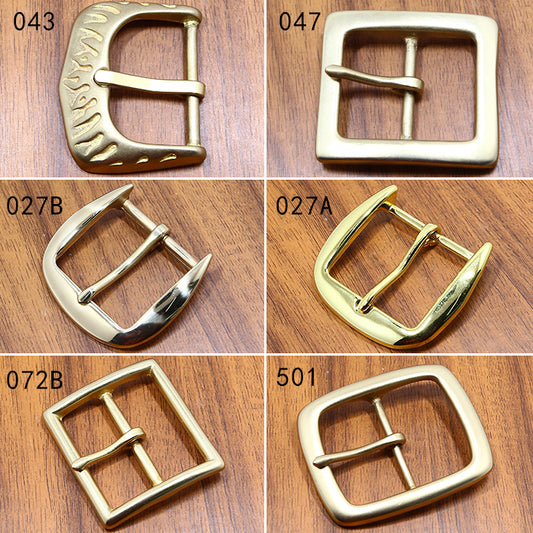 4.5cm Solid Brass Pin Belt Buckle for Men Women Leather craft DIY 42/45/50mm
