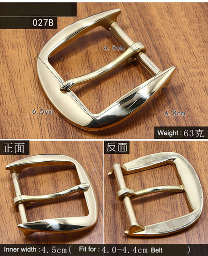 4.5cm Solid Brass Pin Belt Buckle for Men Women Leather craft DIY 42/45/50mm