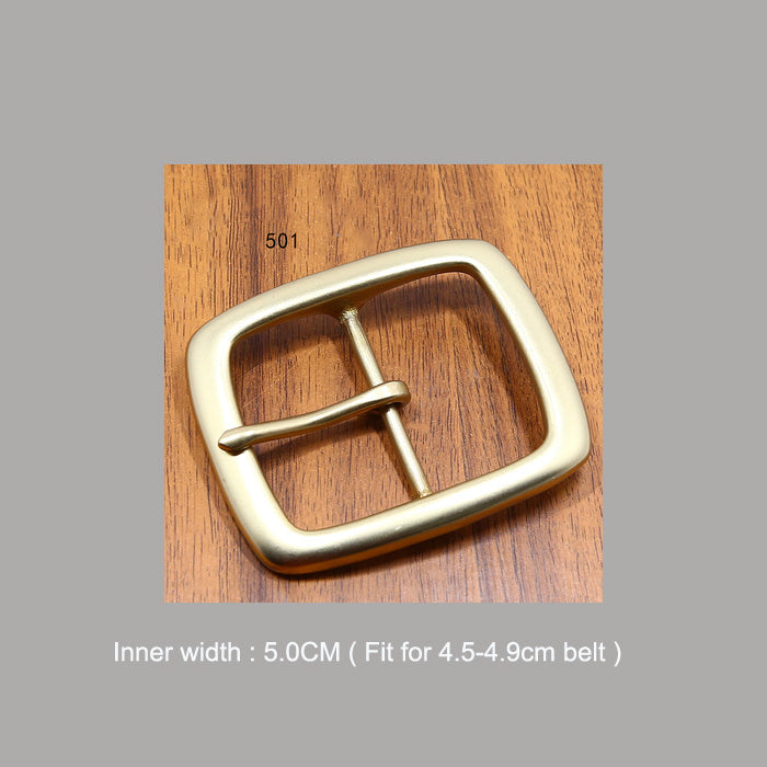 4.5cm Solid Brass Pin Belt Buckle for Men Women Leather craft DIY 42/45/50mm