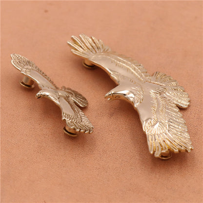 Brass/Copper Relief Sculpture Eagle Leather Craft Handmade bag Decorative Button